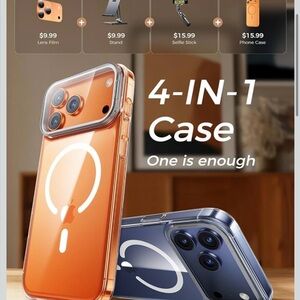 MAGIC JOHN for iPhone 17 Pro Max Magnetic Case with Foldable Stand